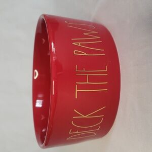 Rae Dunn "DECK THE PAWS" NWT Holiday Pet Bowl